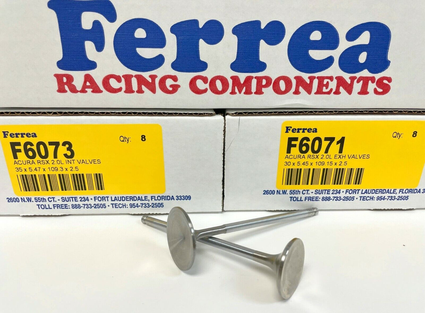 K-Series Ferrea 6000 Valves STD Size Intake & Exhaust Set