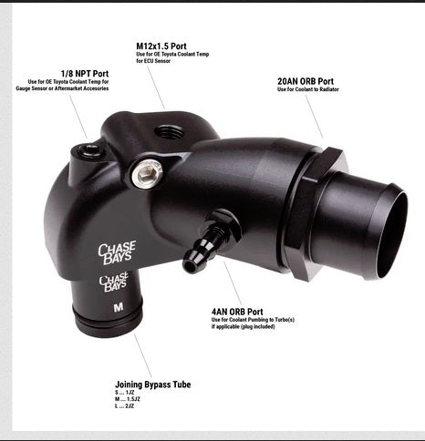 Chase Bays Compact Upper Water Neck - Toyota 1JZ-GTE | 2JZ-GTE
